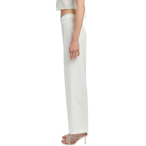 Bardot Women's Callista High-Rise Wide-Leg Pants in the Size 12 in Ivory Color - Picture 6 of 11